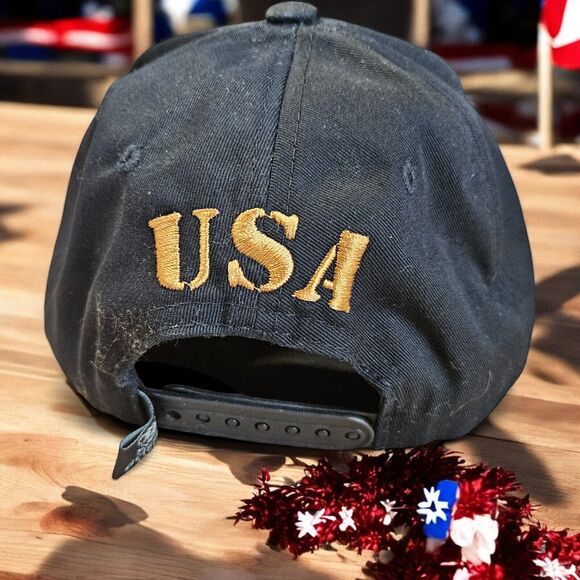 AMERICAN FLAG ADJUSTABLE SNAPBACK HAT CAP 7 PANEL - Picture 5 of 10